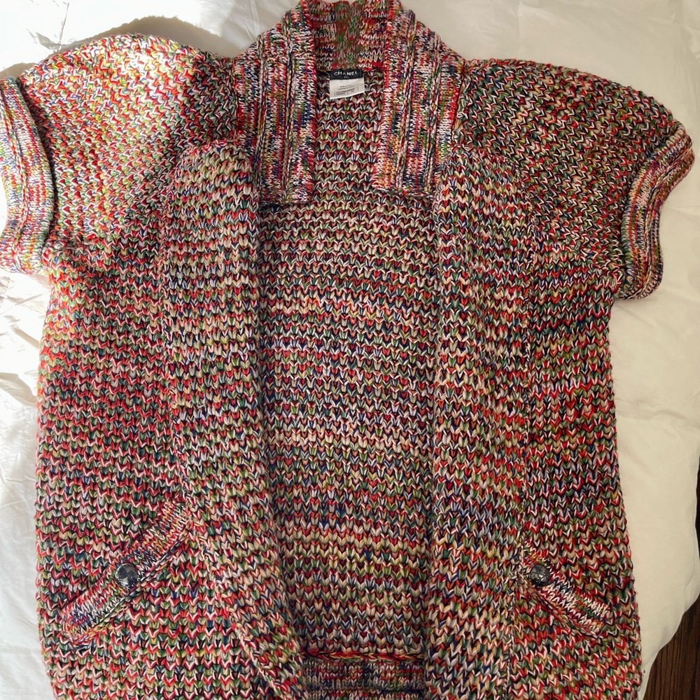 Chanel multicolor knit sweater Womens size 40